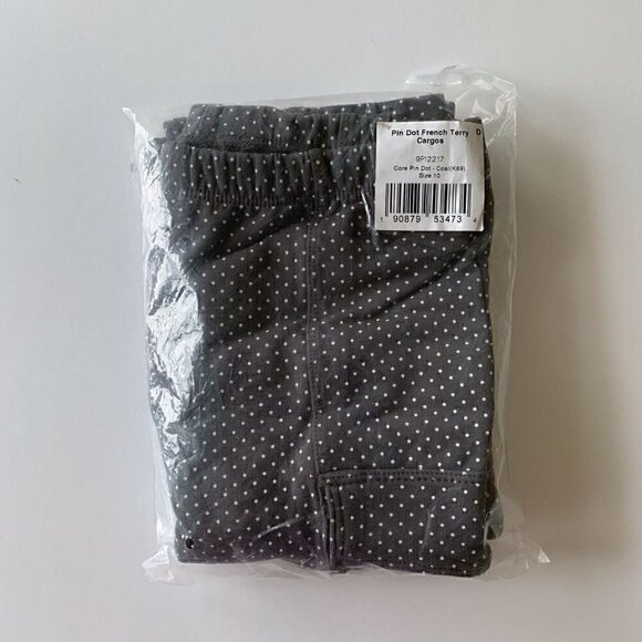 NWT Tea Collection Girl Pin Dot French Terry Cargo Pants 10 Years - Picture 15 of 15